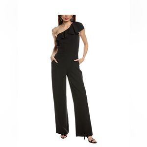 Eliza J Black One-Shoulder Jumpsuit